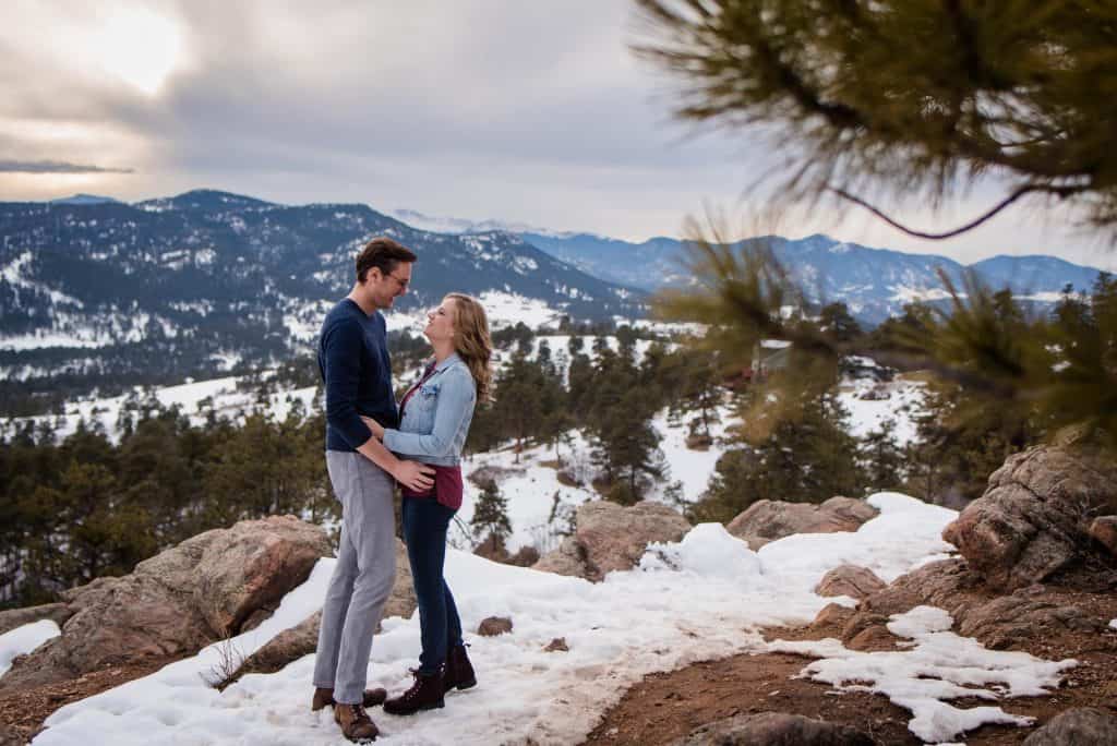 The perfect view for an elopement from Mount Falcon West in Indian Hills, Colorado along 285 near Evergreen