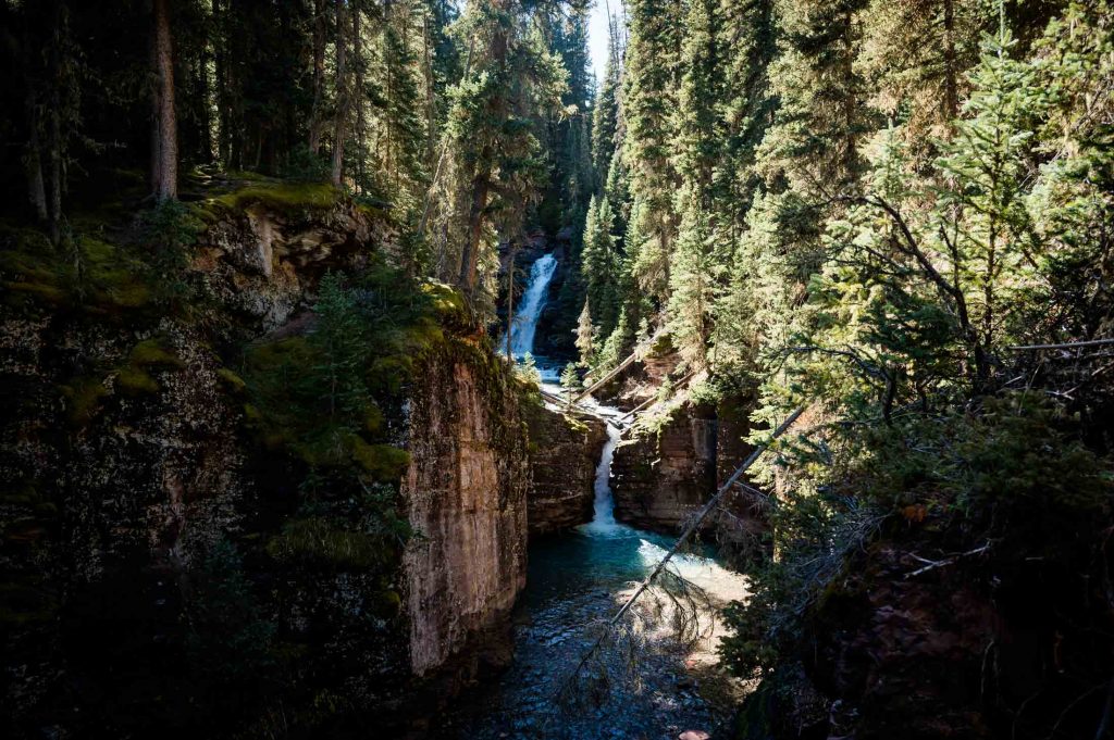 south mineral creek falls in the San Juan Mountains
