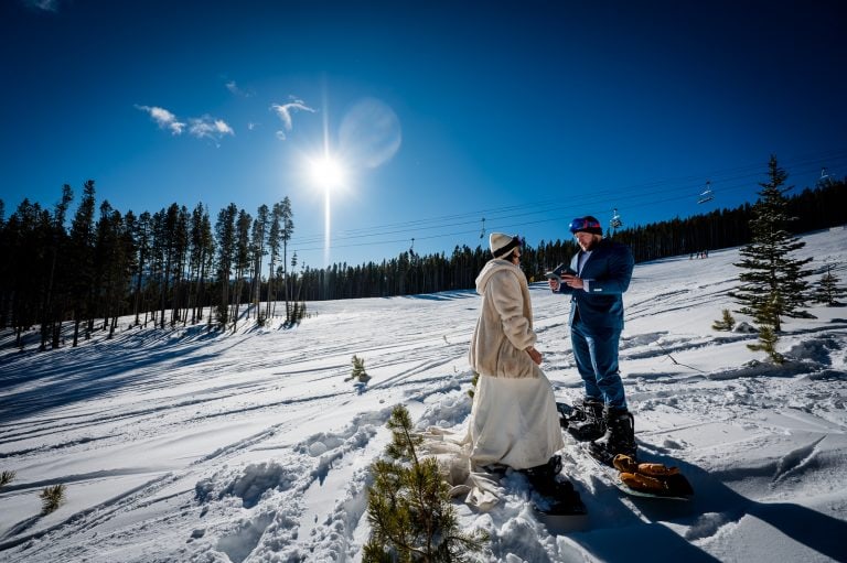 Breckenridge Snowboard Wedding | Colorado Snowboard Wedding Photographer